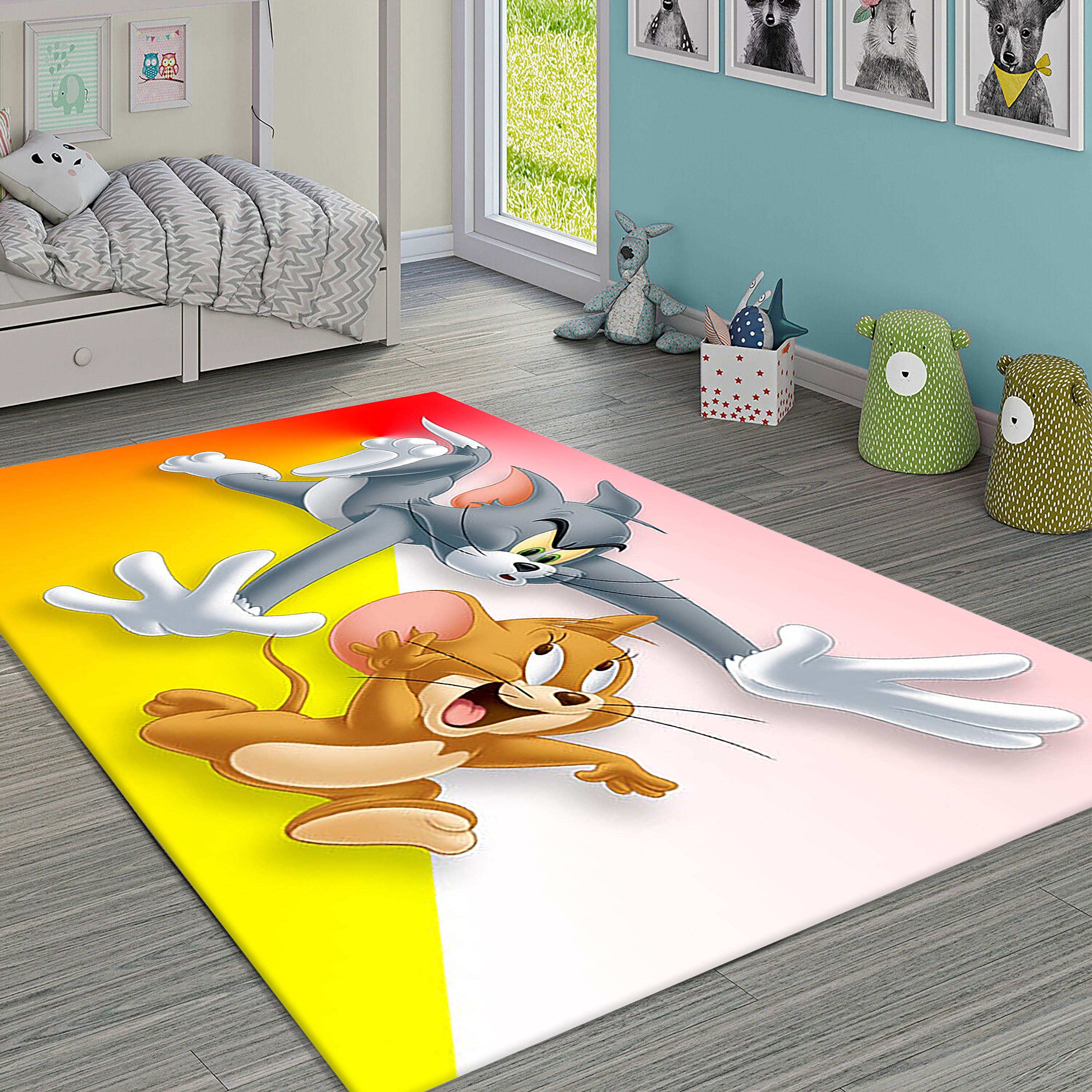 Tom and Jerry Rug Young Room Rug Art Design Rug Livingroom Etsy