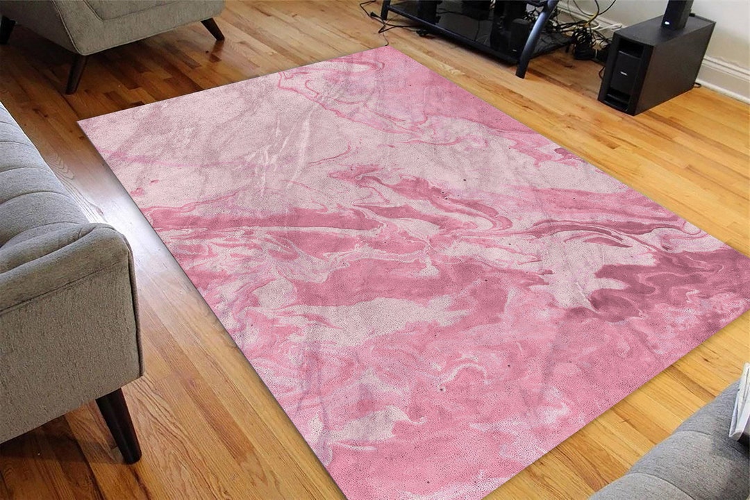 Pink Marble Pattern Rug 002 Marble Rug Marble Carpet Home Etsy