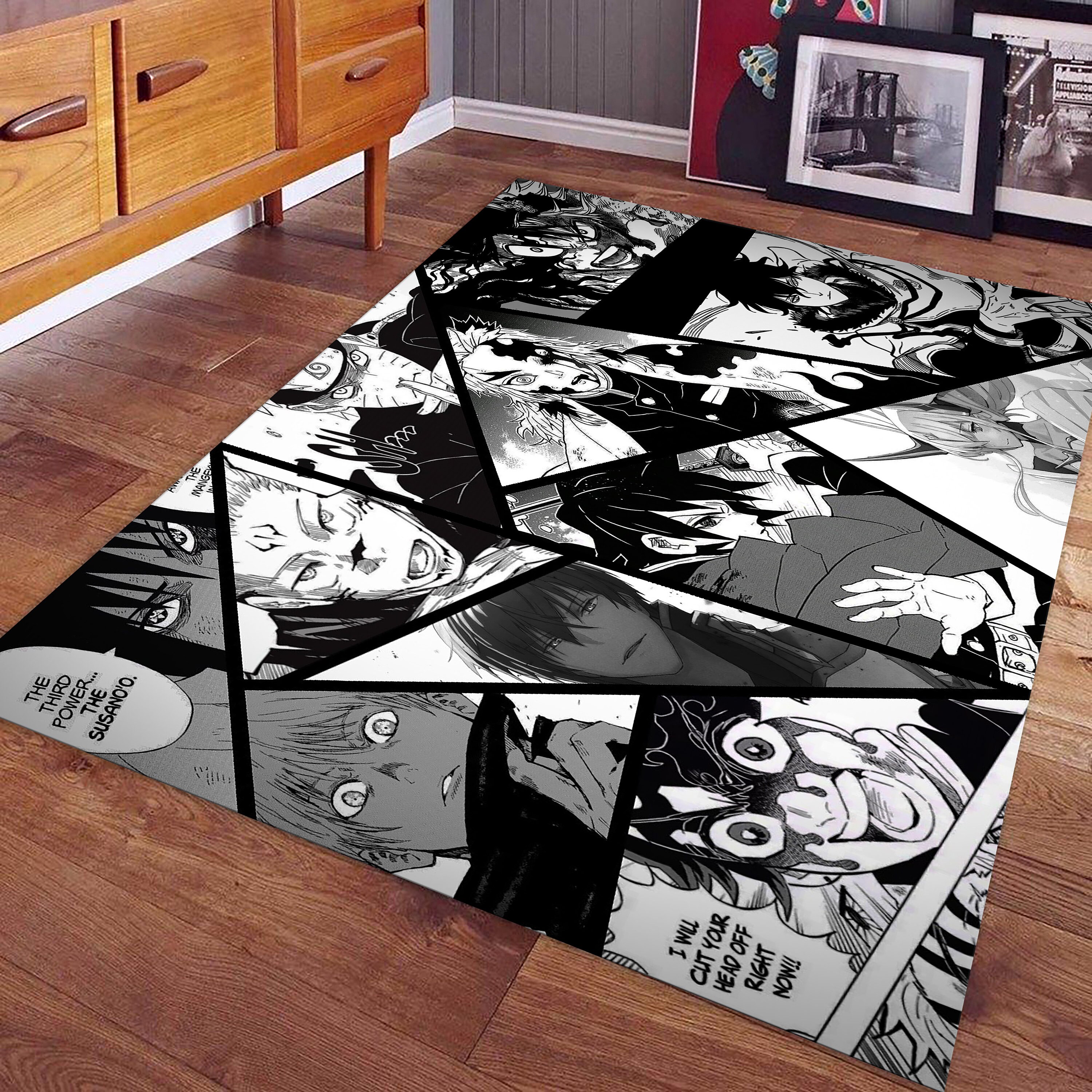 Anime Rug, Cartoon Anime Rug, Game Pattern Rug, Cute Print Rug, Rug for ...