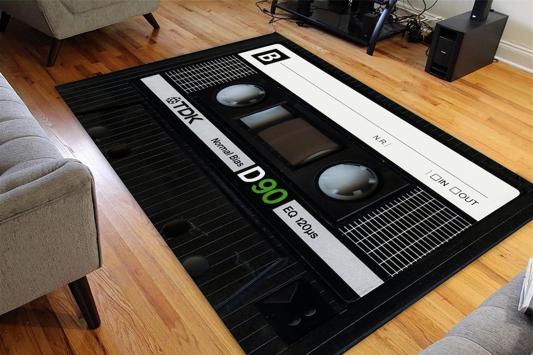 Tape Pattern Rug Classic Cassette Mix Tape Music Rug - Etsy