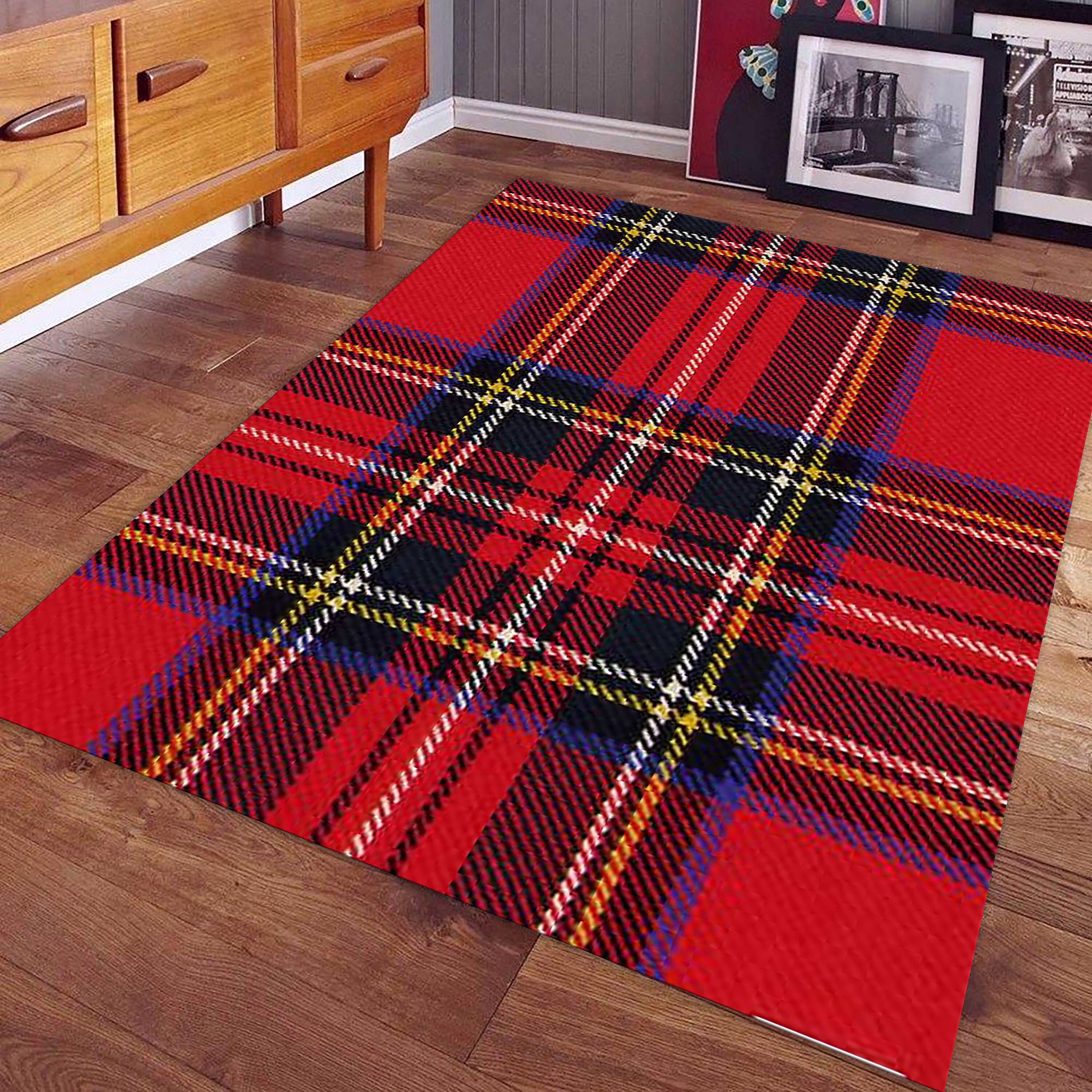 Traditional Scottish Rug, Scottish Design, Colorful Rug, Home Decor