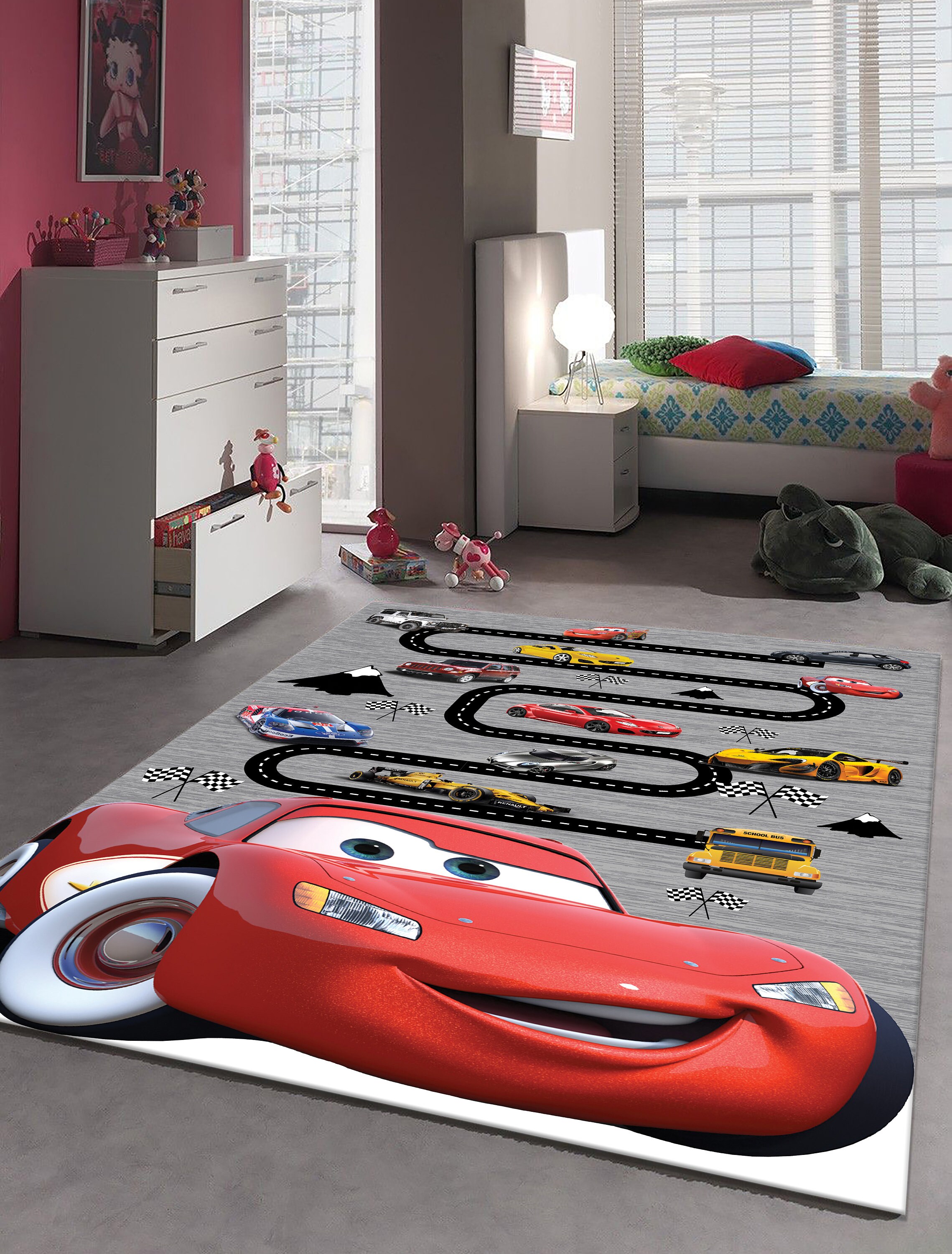 Lightning Mcqueen Rug / Cars Movie Rug / Trendy Rug / Mcqueen / Baby Play Mat / Personalized Rug