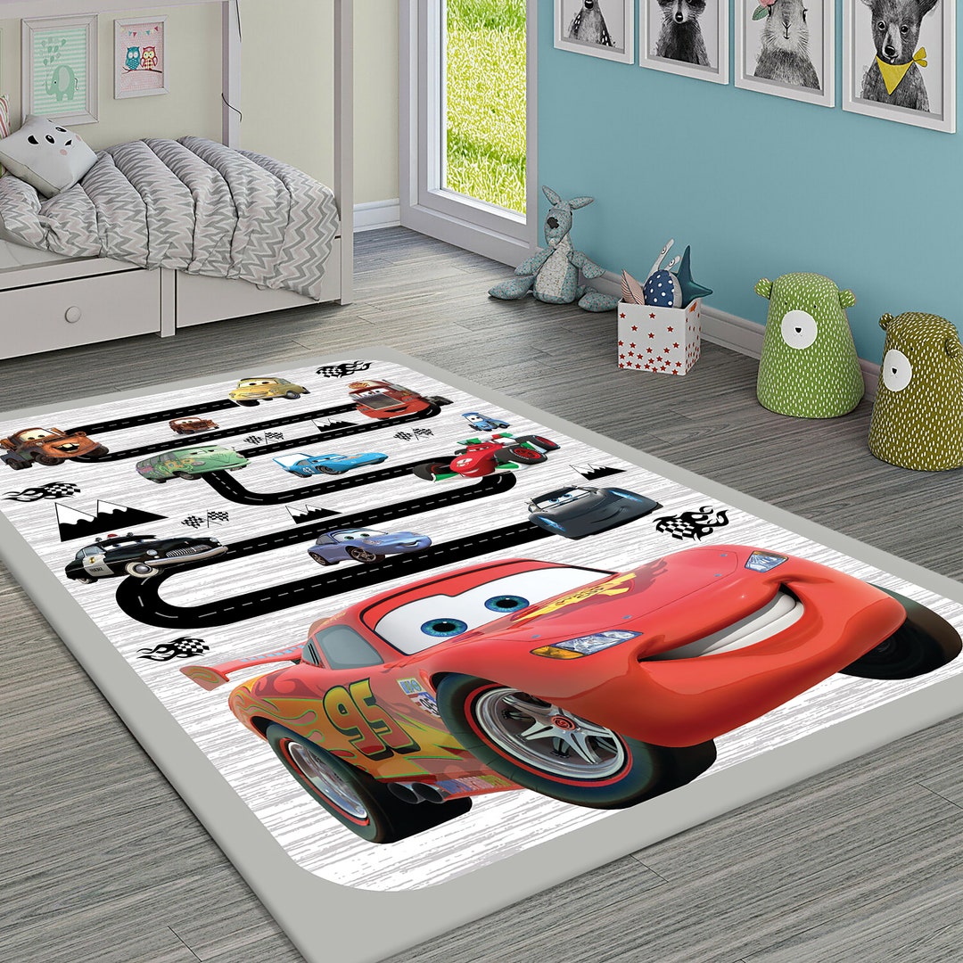 Lightning Mcqueen Rug / Cars Movie Rug / Trendy Rug / Mcqueen / Baby Play Mat / Personalized Rug