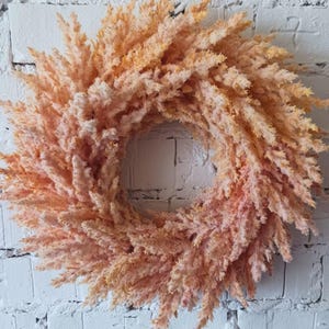Handmade Autumn Grass Wreath: Bohemian Rustic Farmhouse Decor