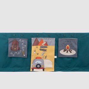 Casetta da gioco con tovaglia, Tenda da tavolo, Tenda da gioco verde, Fortezza da tavolo, Casetta da tavolo con tenda, Casetta da gioco con tavolo da gioco, Motivo da campeggio, Tenda per bambini