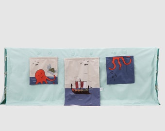 Playhouse &quot;Sea Explorers&quot;, Table tent, Play tent, Kids playhouse, Toddler gift, Play fort, Indoor playhouse, Montessori tent, Marine decor