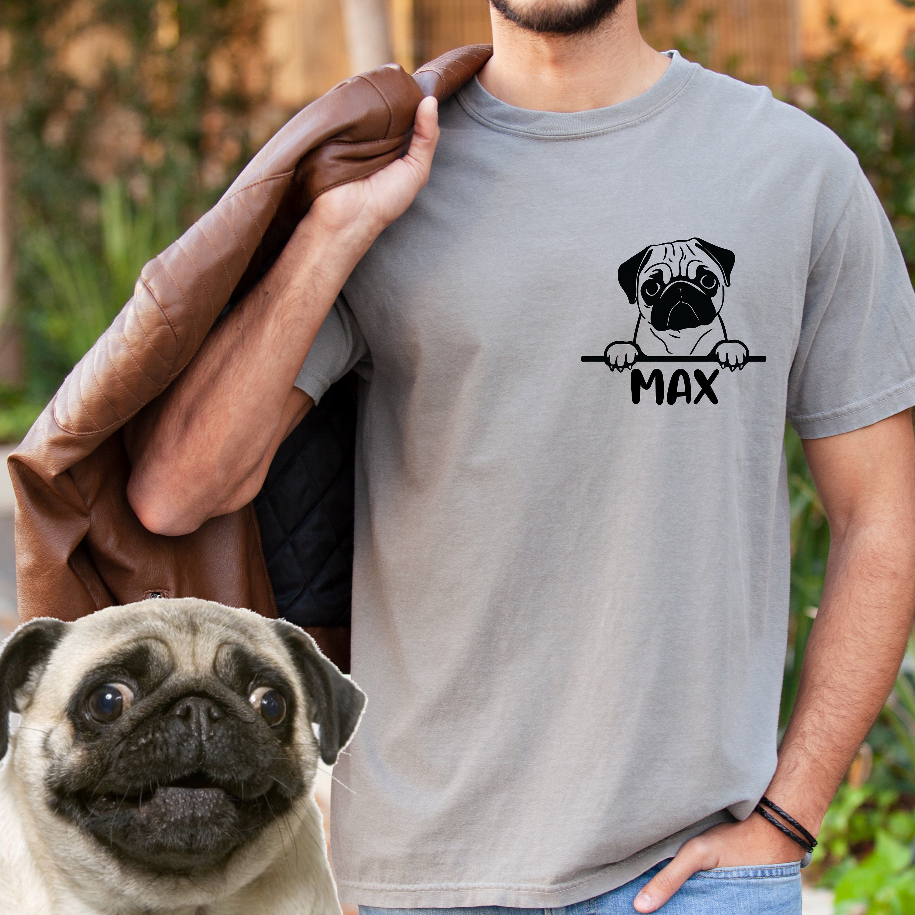 Comfort Colors,custom Pet Portrait Shirt, Custom Dog Tshirt With Pet