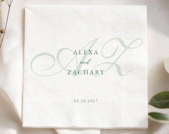 Personalized Wedding Napkins with Text , Custom Cocktail Napkins , Custom Napkins for Wedding,Shower,Bridal Shower,Wedding Party Decor