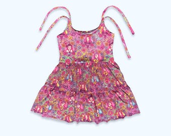 Kpop Kids Dress: Demon Hunters Dress, Hunter Print, KPOP Idol Dress Girl, Easter Disney Dress