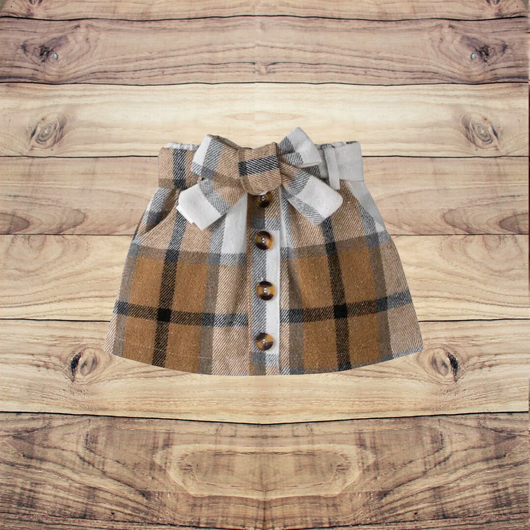 Girls Plaid Belted Skirt, Plaid Suspenders Skirt, Overall Plaid Skirt, Toddler Plaid Jumper ...