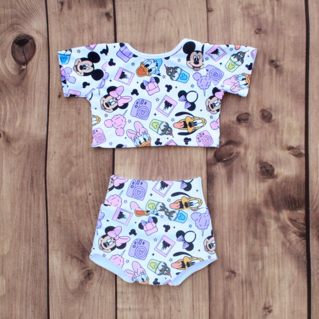 Set Bummie and Crop Top, Baby Girl Bummies,print Bummies,disney ...