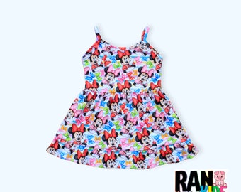 Girl Print  Cami Dress, Baby Girl Daisy Cami Dress, Girl Disney ankle-length cami dress, Girl Dress, Princess Cami Dress, Girls Casual