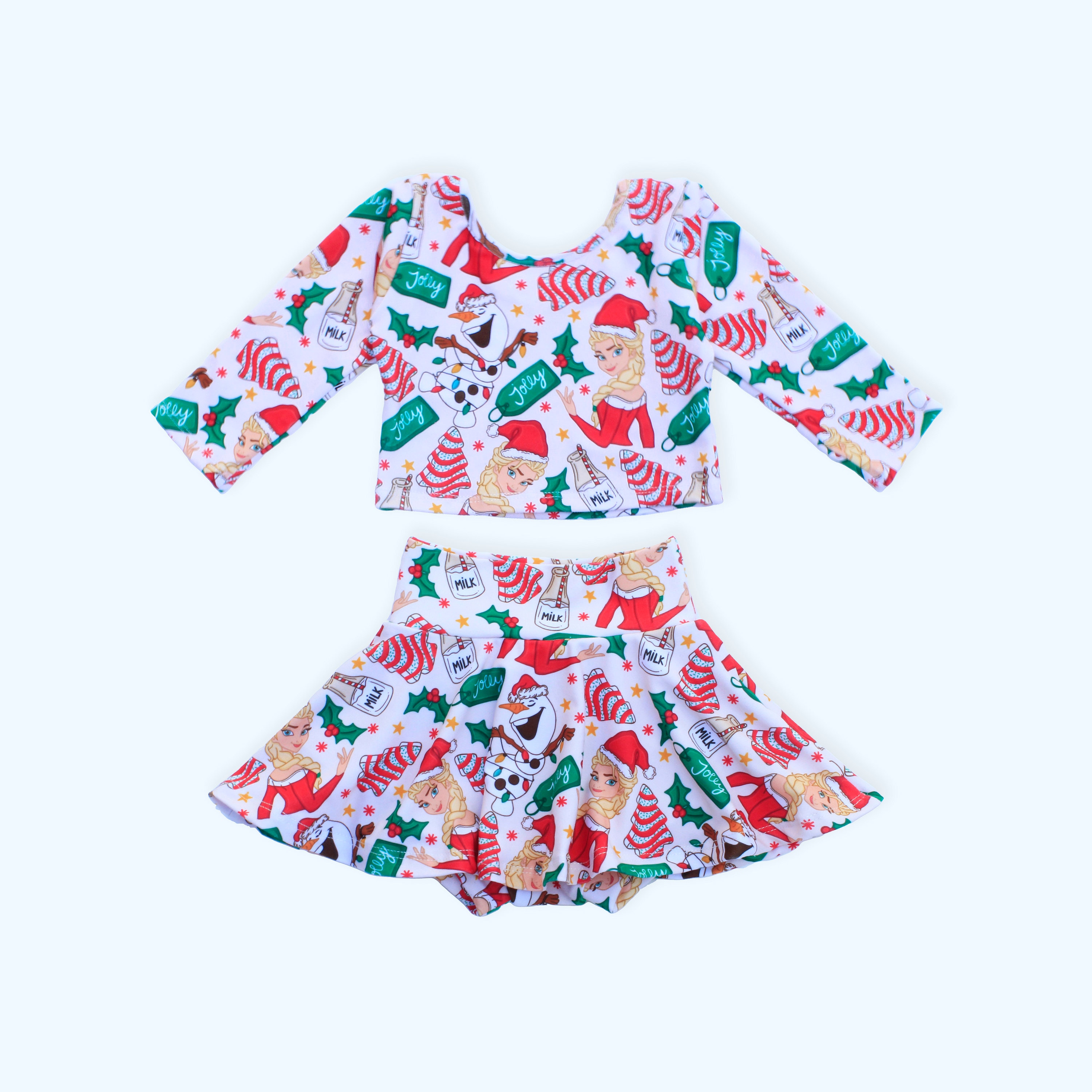 Christmas Set bummie skirt and crop top , Baby Girl Bummies, Christmas Print Bummies,Disney Bloomers,Baby Bummies, Christmas outfit,
