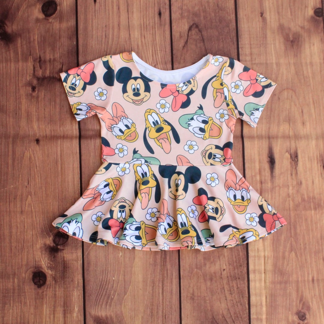 Disney Peplum Top , Baby Peplum Shirt, Toddler Peplum Shirt, Toddler