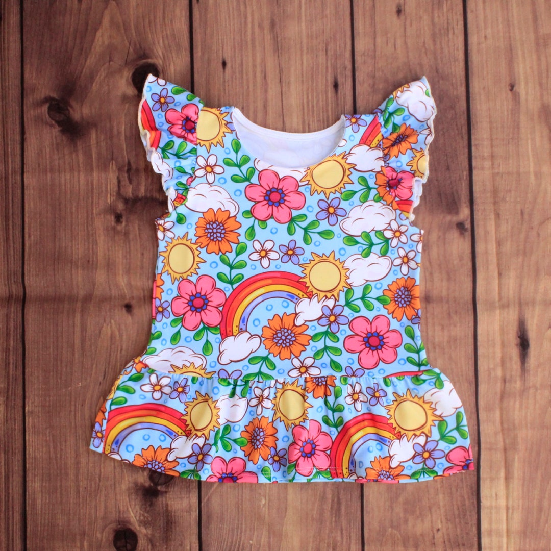 Disney Peplum Top , Baby Peplum Shirt, Toddler Peplum Shirt, Toddler