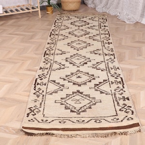 Turkish Runner, Vintage Rug, Herki Rug, Antique Rugs, Stair Rugs, 3x10 ft Beige Rug, Home Decor, Hallway Runner, Bohemian Style Rug