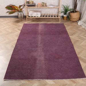 Vintage Rug, 4x7 Area Rug, Turkish Rug, Antique Overdyed Rugs, Rugs For Bedroom, 3.9x6.6 ft Purple Rug, Colorful Area Rug, Turkish Area Rug,