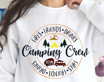 Camping Crew  Sweatshirt ,Hiking Sweatshirt , Warm Camping shirt, Camping Sweater, Adventure Sweatshirt, Nature Lover Gift, Gift for Friend,