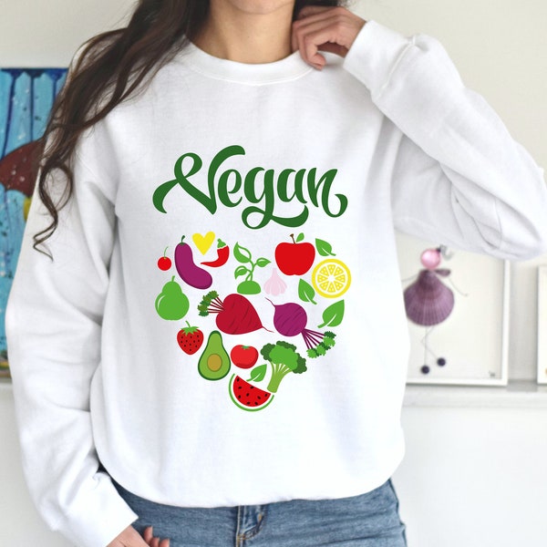 Vegan Heart sweatshirt, Healthy choices shirt, Vegetarian Gift, Vegan life sweatshirt, Avocado Shirt , trend nutrition tee,