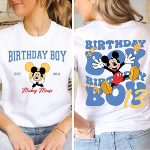 Custom Disney Mickey Mouse Birthday Boy Shirt,Birthday Boy Gift Shirt, Birthday Girl Shirt,2025 Family Tee, Mickey Minnie Birthday Shirt,