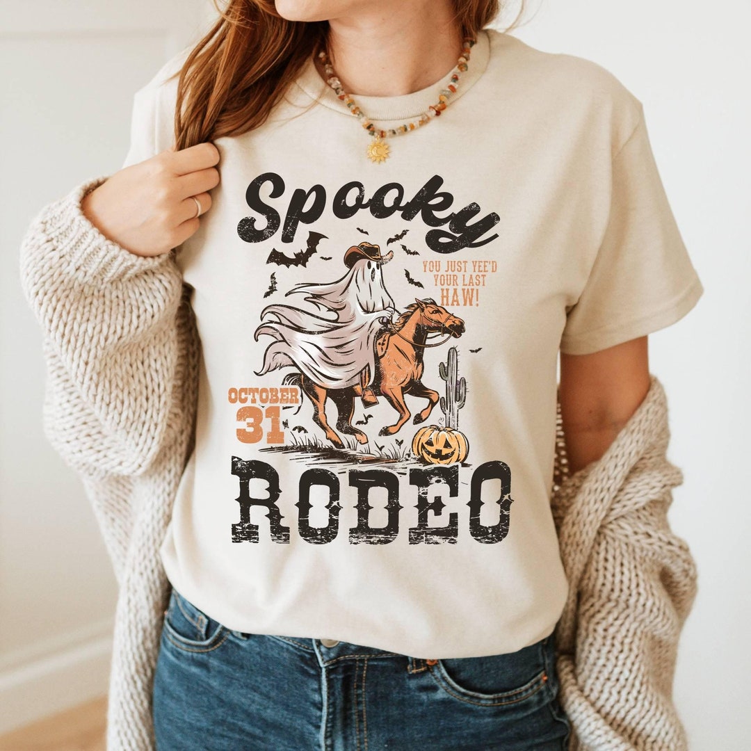 Spooky Rodeo Western Halloween Shirt, Ghost Horse Shirt, Country ...