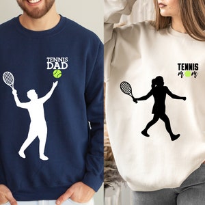 Custom Tennis Sweatshirt, Tennis Player Name, Personalized Gift for Tennis Club Coach, Mother&#39;s Day Gift, Father&#39;s Day Tennis Gift