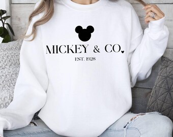 Mickey & Co Est Sweatshirt, Mickey And Friends Sweatshirt, Disney Sweatshirt, Disney Trip Sweater, Aesthetic Mickey Mickey and Co. est. 1928