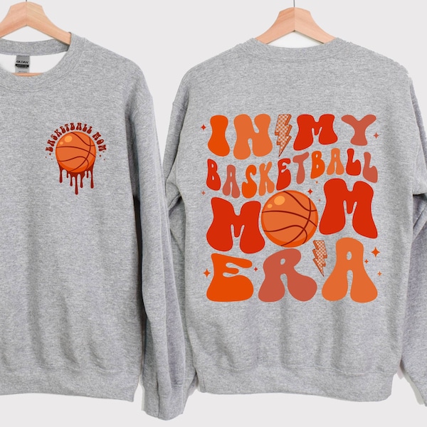 In My Basketball Mama Era Sweatshirt, Basketball Mom Sweater, Retro Basketball Season Sweatshirt, Basketball Lover Sweatshirt, Sports Mom