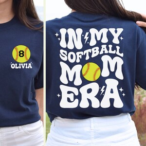 Custom In My Softball Mom Era Shirt, Softball Mama Shirt, Mother's Day Shirt, Softball Game Day, Sports Mom Shirt, Softball Season Shirt image 4
