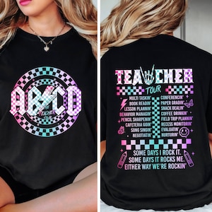 Retro Teacher Tour Comfort Colors Shirt gift for Teacher, ABCD Teacher Tour Shirt, End of Year Shirt, Teacher Gift, Back To School Shirt