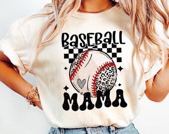 Comfort Colors Retro Baseball  Mama Shirt,Baseball  Shirt, Sports Shirt, Trendy Retro Mom Shirt,  Baseball  Mom Shirt,Gifts for Mom