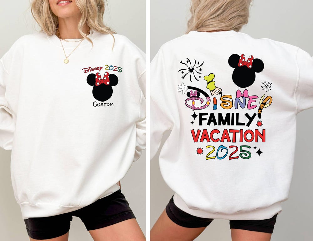 Personalized Disney 2025 Sweatshirts,Disney Vacation Sweatshirts,Disney Couple Sweatshirts,Disney Trip 2025, Disney Family Sweatshirts
