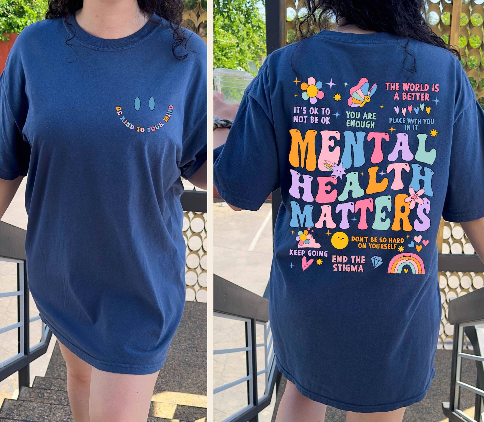 Mental Health Matters Comfort Colors Shirt, Women Inspirational Shirt ...