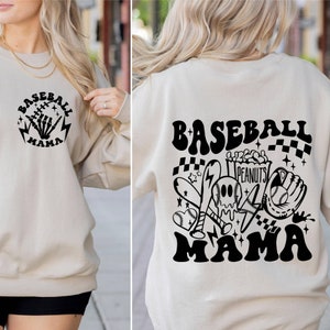 Sudadera de mamá de béisbol, sudadera de béisbol retro del día del juego de vibraciones de béisbol, sudadera de vida de béisbol estética, sudadera de mamá de béisbol