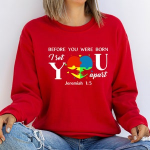 Sudadera de concientización sobre el autismo, sudadera de versículo bíblico, amor aceptar entender, sudadera de maestro de autismo, sudadera de apoyo al autismo, mes del autismo imagen 6