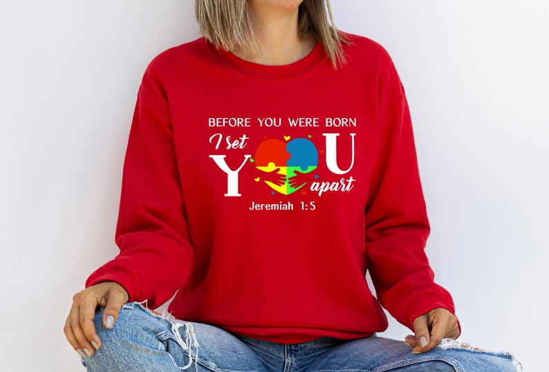 Sudadera de concientización sobre el autismo, sudadera de versículo bíblico, amor aceptar entender, sudadera de maestro de autismo, sudadera de apoyo al autismo, mes del autismo imagen 6
