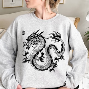 Chinese Dragon Sweatshirt, Chinese Sweatshirt, Dragon Sweatshirt, 2024 Sweatshirt, Year Of The Dragon Sweatshirt, Lunar New Year Sweatshirt
