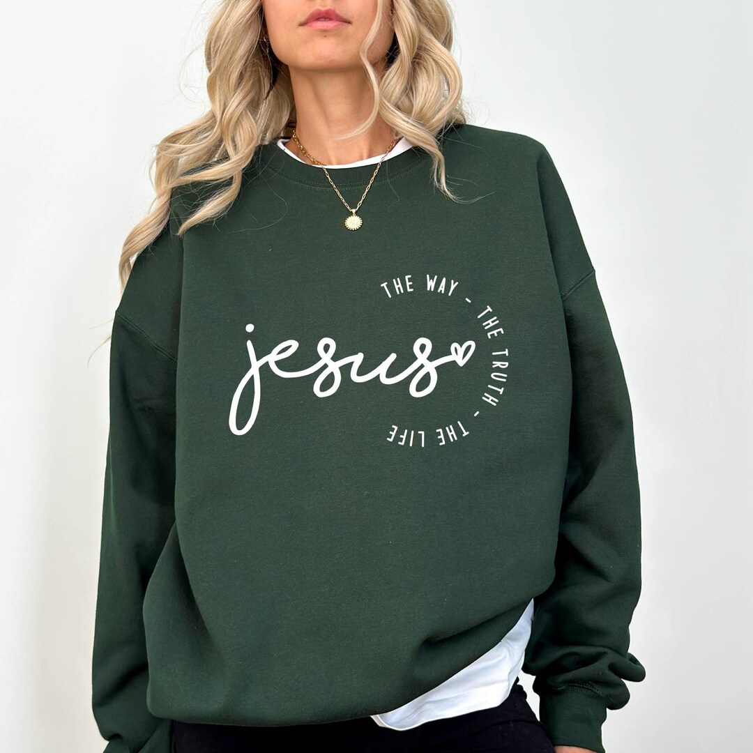 LIFE WITH JESUS IS A GREAT ADVENTURE Round Neck Sweatshirt