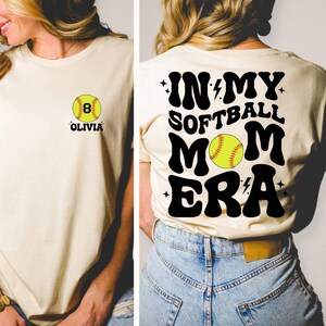 Custom In My Softball Mom Era Shirt, Softball Mama Shirt, Mother's Day Shirt, Softball Game Day, Sports Mom Shirt, Softball Season Shirt image 6