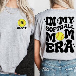 Custom In My Softball Mom Era Shirt, Softball Mama Shirt, Mother&#39;s Day Shirt,  Softball Game Day, Sports Mom Shirt, Softball Season Shirt