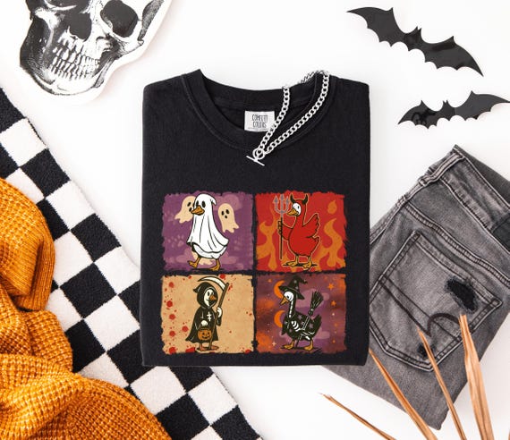 Comfort Colors® Funny Goose Bumps Halloween Tshirt, Retro Goose Pumps Shirt, Best Girly Halloween Gift, Trendy Halloween Gift
