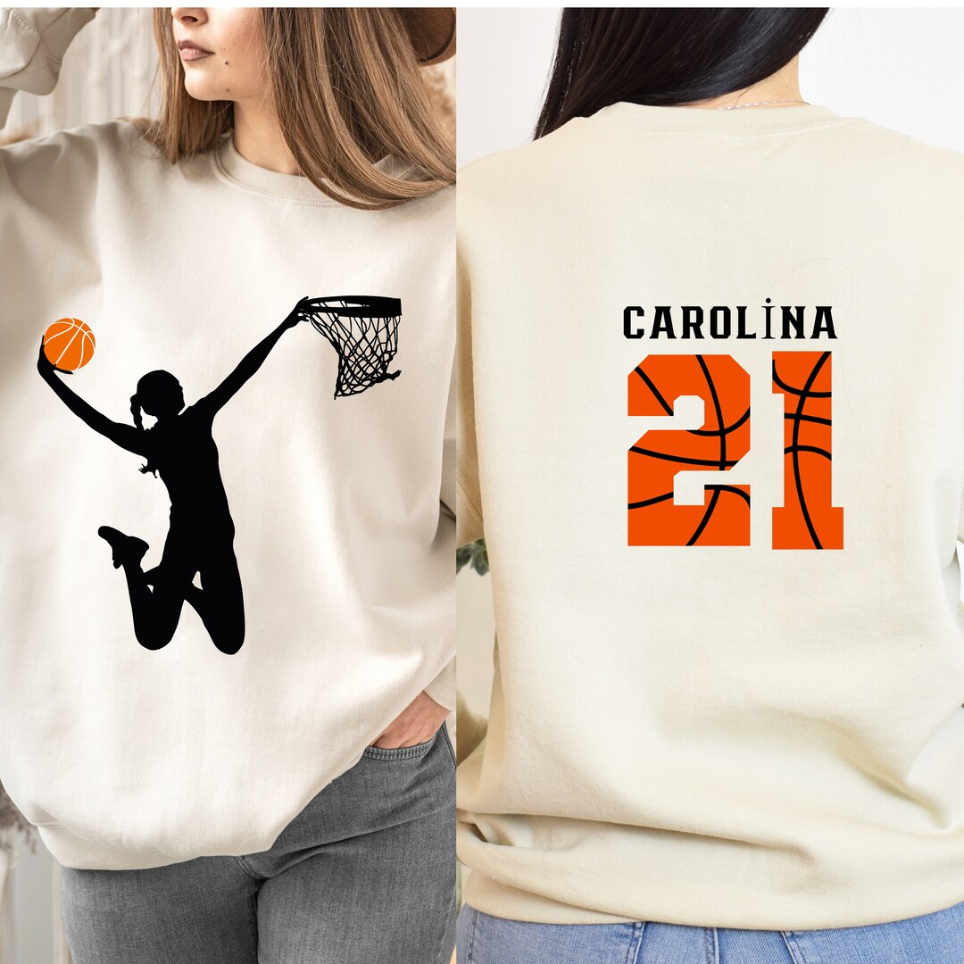 Custom Men's Womans Basketball Player Typography T Shirt Etsy