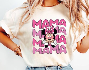 Comfort Colors® Disney Mama Shirt,Disney Mothers Day Shirt,Minnie Disney Mom Shirt,Disney Mama Mouse Shirt,Disney Family Trip,Birthday Shirt