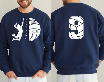 Personalized Volleyball Sweatshirt, Custom Volleyball Two Side shirt, Volleyball Gift,Custom Name & Number Shirt, Gift for Volleyball Player
