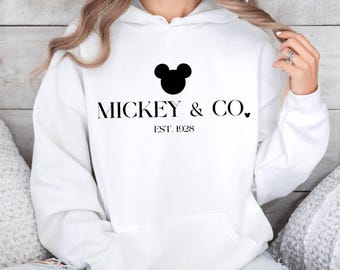 Mickey & Co Est Hoodie, Mickey And Friends Hoodie,Disney Hoodie,Disney Trip Hoodie,Aesthetic Mickey Hoodie,Mickey and Co. est. 1928 Hoodie