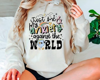 Anxiety Hoodie, Mental Health Hoodie, Sarcastic Hoodie, Women's  BFF Gifts For Girls, Positive Thought Sweatshirt, Psychology Student Gift