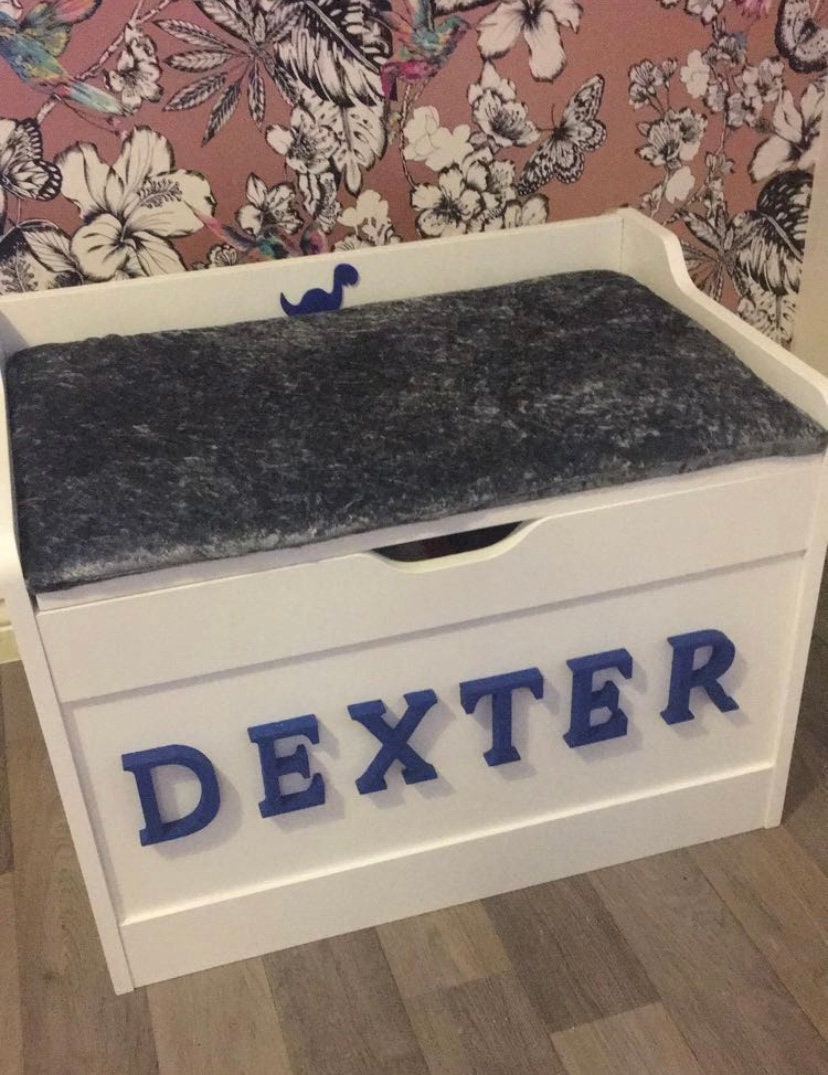 Crushed Velvet Toy Box Cushion