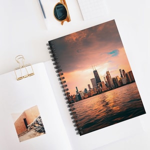 Chicago Skyline Spiral Notebook - Ruled Line