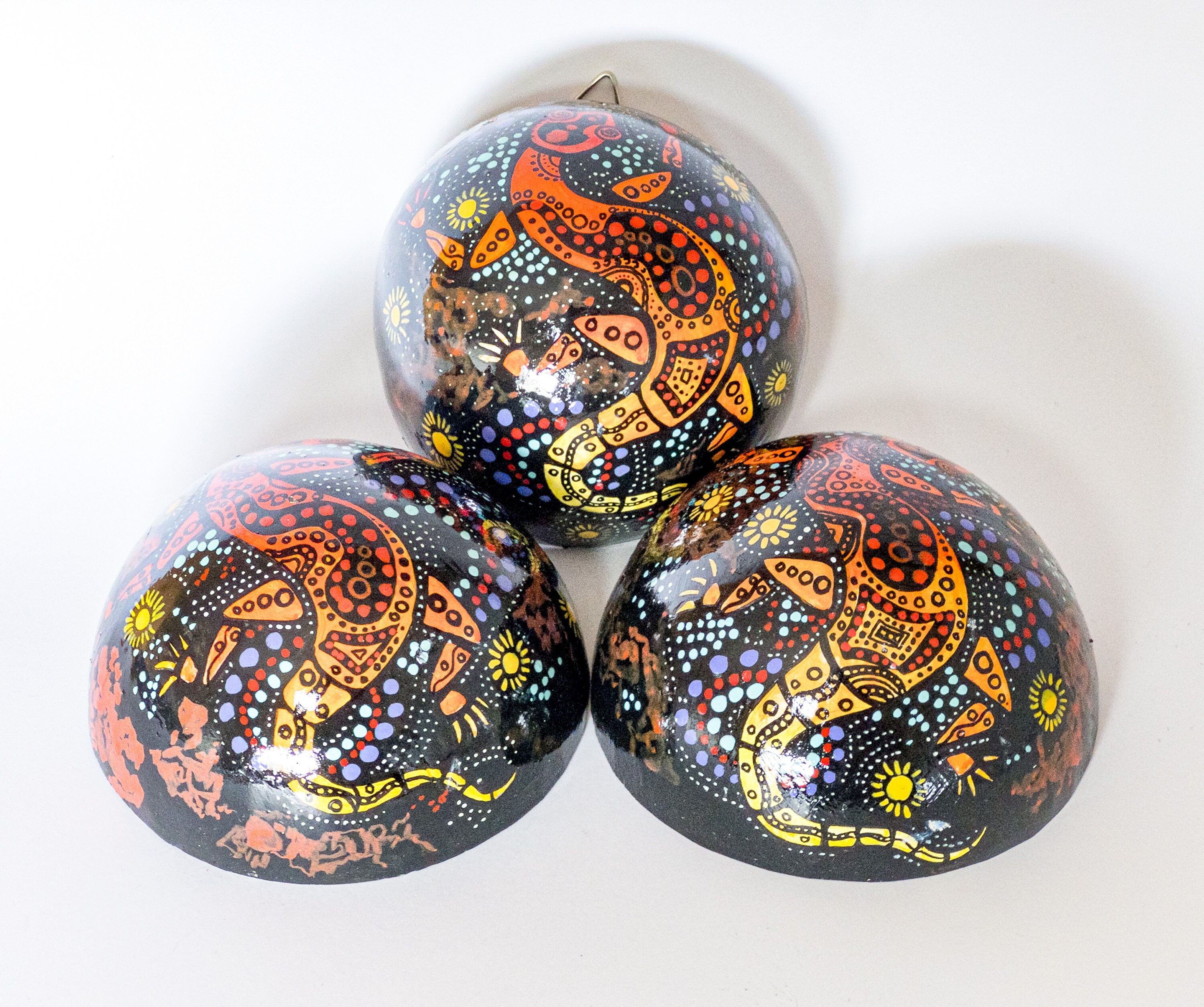 Hand Painted Coconut Shell Wall Art Etsy