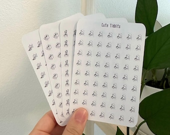 Task Icon Stickers: Minimalist Stickers